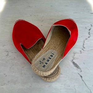 New Manebi suede slides